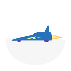 Rocket propelled car with fire
